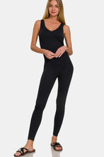 Load image into Gallery viewer, Zenana Ribbed Bra Padded Sports Seamless Jumpsuit