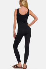 Load image into Gallery viewer, Zenana Ribbed Bra Padded Sports Seamless Jumpsuit