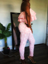 Load image into Gallery viewer, Soft Pink Floral pants Set