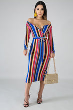 Load image into Gallery viewer, Flirty Flannel Stripe Dress