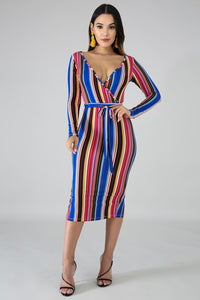 Flirty Flannel Stripe Dress