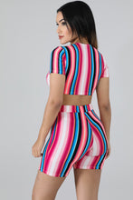 Load image into Gallery viewer, Candy Stripe Short Set