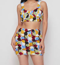 Load image into Gallery viewer, Floral 2 piece skirt set